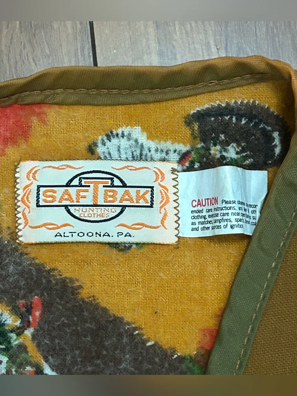 Vintage 60s Original SAFTBAK Men's Bird HUNTING Vest w/ Back Pouch Size LARGE